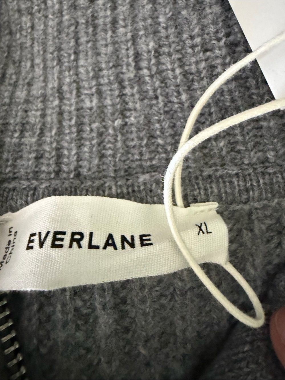 Everlane Merino Wool Half-Zip Sweater Women's Heather Gray Long Sleeve XL - Picture 8 of 8